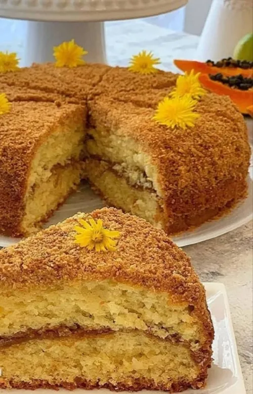 کیک کرامبلی نارگیلی