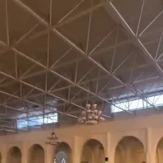 سقف مسجد ملک فهد در عربستان بر اثر سیل و طوفان فرو ریخت .