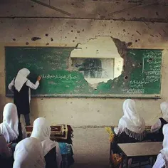 تصویری تکان دهنده از مدرسه ای در سوریه /منبع : تسنیم 