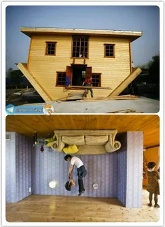 خانه سر و ته در چین/در روستای فنجینگ در جنوب شهر شانگهای 