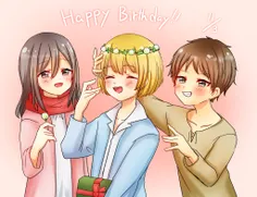 #E_M_A🌊 🍀 🌸  #Happy_Birthday #armin_arlert🌊  #Eren_jaeger