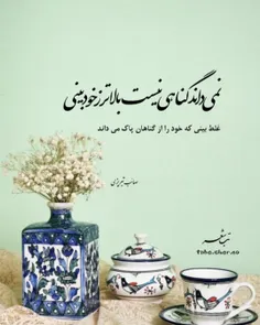 نمی داند گناهی نیست بالاتر ز خود بینی