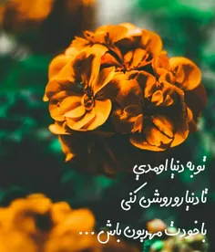 تو به دنیا اومدی تا دنیا رو روشن کنی با خودت مهربون باش🏵🧡