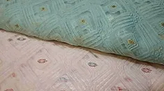 پارچه یاخما در رنگ(آبی فیروزه ای کم رنگ،سفید )