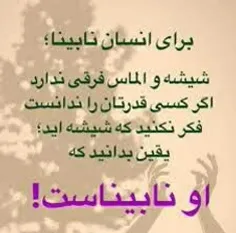 برای انسان نابینا