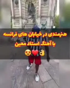 هنرمندی در خیابان های فرانسه با آهنگ استاد معین👌😍