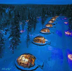 فنلاندی ها شب رو داخل اینا میگذرونن و شفق قطبی میبینن