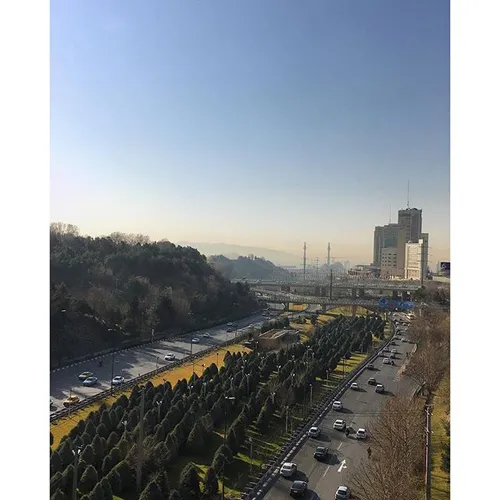 The Modarres motorway is seen from the Tabiat (Nature) br