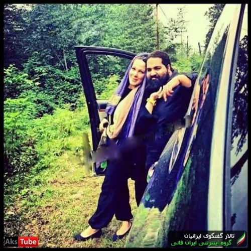 رضا خان صادقى و همسرش