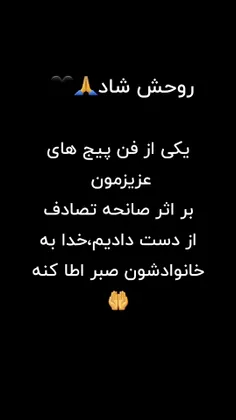 یکی از اعضای خانوادمون رو ازدست دادیم 🖤😢