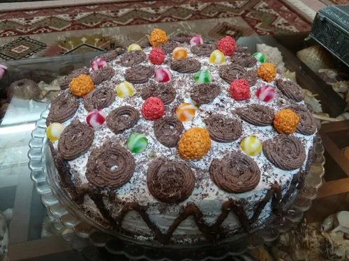 کیک تولد همسرم خودم درست کردم