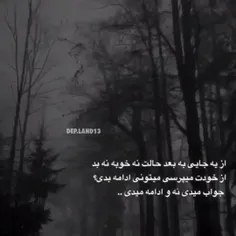 جوابت نه هست ولی ادامه میدی...🖤😔🥀