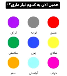 به کدوم نیاز داری تو کلمات بگو