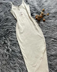 👗پیراهن ماکسی بلند آستین حلقه ای کبریتی👗