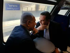 📷 نخستین سفر وزیر حمل و نقل با نتانیاهو در قطار جدید کریم
