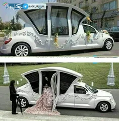 تاحالا ماشین عروس ب این قشنگی دیده بودید!!