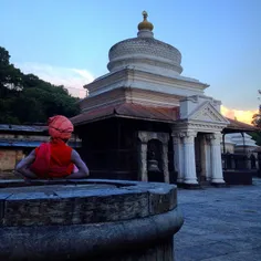 A holy man takes rest on the courtyards of Pashupatinath 