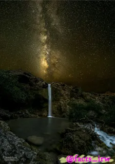 ✨  عکس فوق العاده از آبشار آبگرم کلات و راه شیری