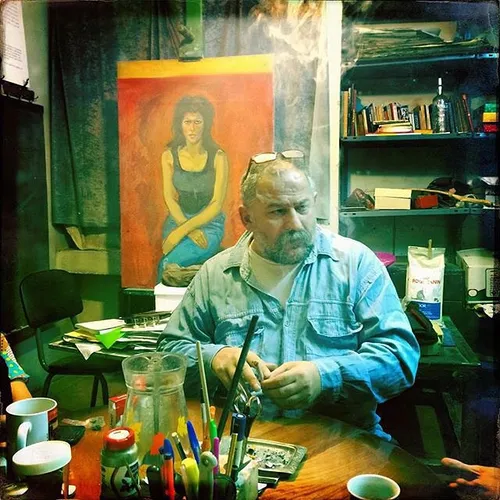An artist at his atelier. Tehran, Iran. Photo by @ttahmin