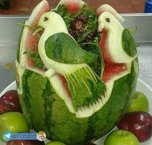 خلاقیت روی هندوانه