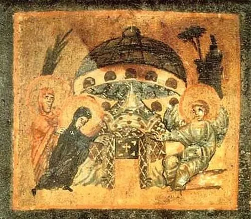 این نقاشی در قرن 6 کشیده شده در کتابخانه سری واتیکان نگهد