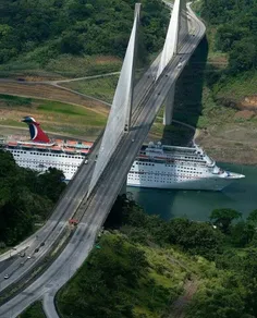 نمایی زیبا از کانال #پاناما را ببینید😍