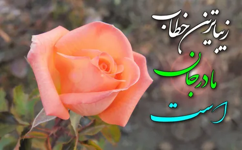 🌹 مادر" است زیباترین واژه بر لبان آدمی واژه "