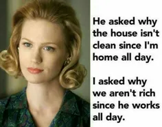 ‎شوهرم گفت چرا خونه تمیز نیست درحالیکه تمام روز خونه بودی
