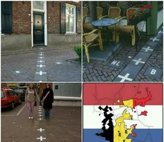 عجیب‌ترین مرز بین دو کشور رو هلند و بلژیک تو یه روستا دار