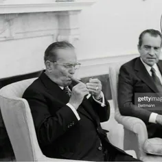 در سال ۱۹۷۱ تیتو رهبر یوگوسلاوی سابق در دیدار با نیکسون د