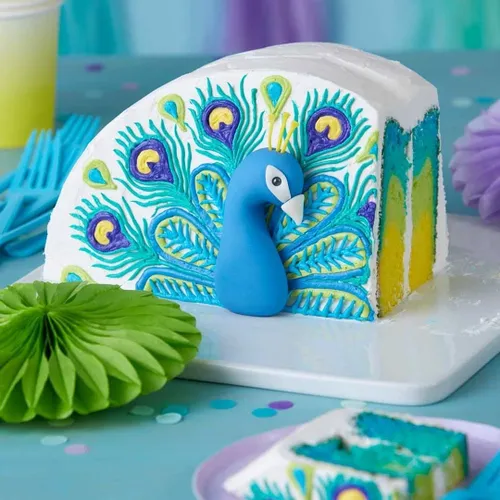 خلاقیت هنر خوراکی کیک طاووس