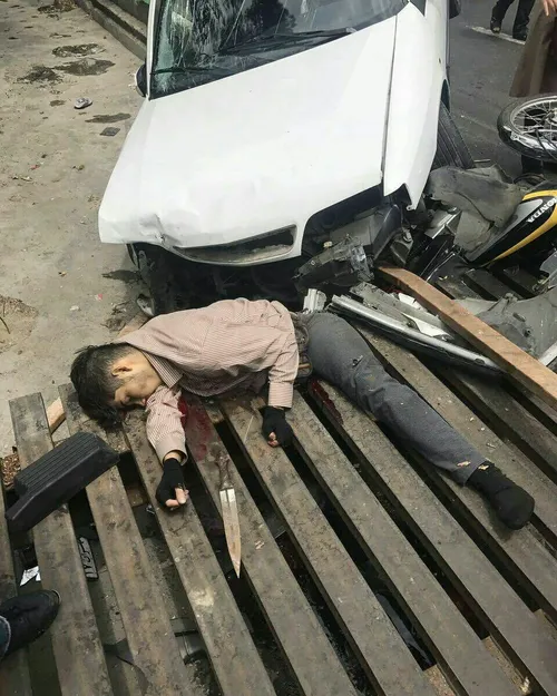 پسر زورگیر توسط راننده زانتیا در خیابان مفتح تهران روبروی