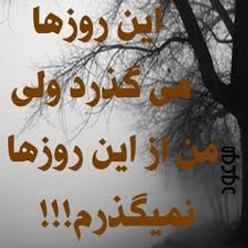 من از این روز ها نمیگذرم !!!