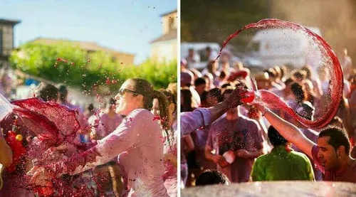 شرکت کنندگان جشنواره نبرد شرابی تلاش کنند تا سرتاپای یکدی