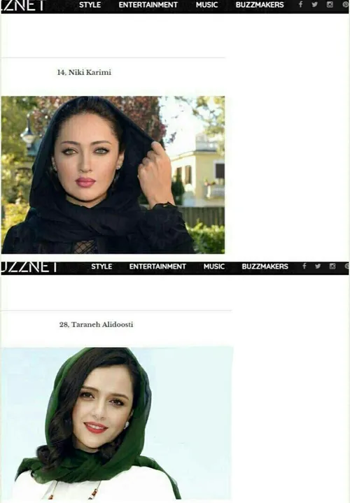 سایت هنری Buzznet نام دو هنرمند زن ایرانی را در فهرست ۳۰ 