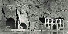 طاقبستان کرمانشاه در صد سال قبل کا حالا اون ساختمان دیگه 