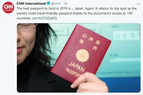 ژاپن دارنده بهترین پاسپورت ۲۰۱۹ جهان شد