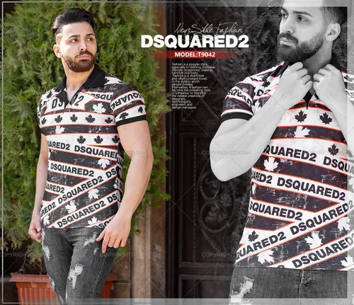 ⚪️ پولوشرت جدید ژورنالی Dsquared2 - خاص باش مارکت