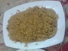 برنج عربی . مرغ کباب . لپه و سیب زمینی کباب 