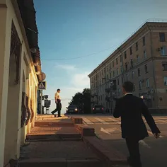 People walking along the streets in Kazan, Volga region, 