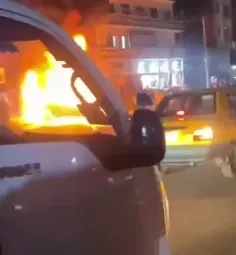 خودرو حامل فرماندهان کتائب حزب‌الله عراق که توسط آمریکا ه