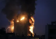 امشب 4/20 برج سلمان مشهد واقع در خیابان راهنمایی در آتش س