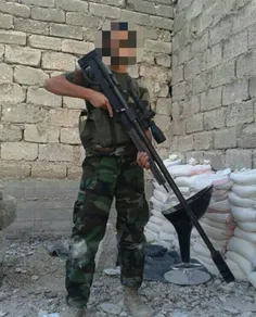 یک عضو از گروه شیعه لواء امام حسن المجتبی(سوریه) با #اسلح