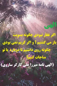 الهي اگر غفار نبودی چگونه بسویت