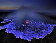 آتشفشانی در اتیوبیکه برنگ آبی می سوزد