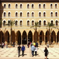 Lunch break at the American University of Beirut. April 1