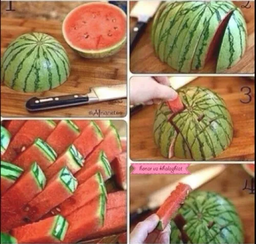 یه روش جالب برای برش هندوانه