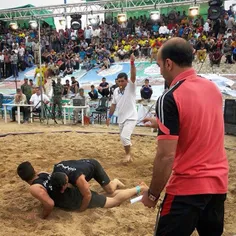 Beach Wrestling Iranian National Championship held in #Sh