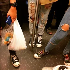 Teenagers on #Thailand's subway  on their way back from #