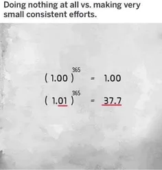 تفاوت «هیچ کاری نکردن» و «یک کار خیلی کوچک را یک سال هر ر
